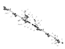 Гидравлическая система шасси (вода) 01_400 Seletron ОПШ 00.3000 (схема гидравлических соединений) Вид Ж